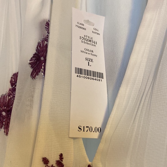 White House black market purple flower flowy dress - Picture 3 of 6